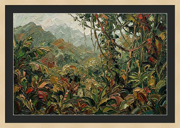 Jungle Landscape In Palette Knife