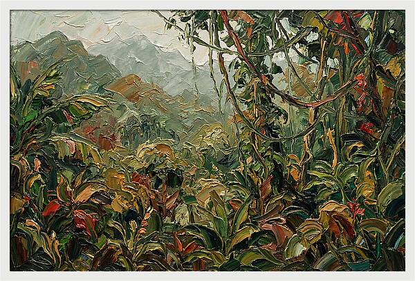 Jungle Landscape In Palette Knife
