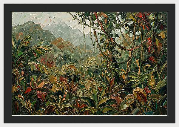 Jungle Landscape In Palette Knife