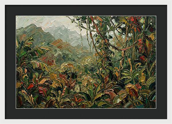 Jungle Landscape In Palette Knife