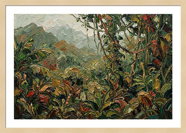 Jungle Landscape In Palette Knife