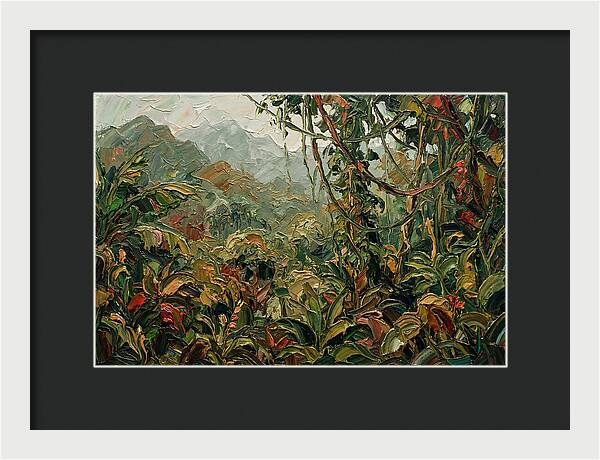 Jungle Landscape In Palette Knife