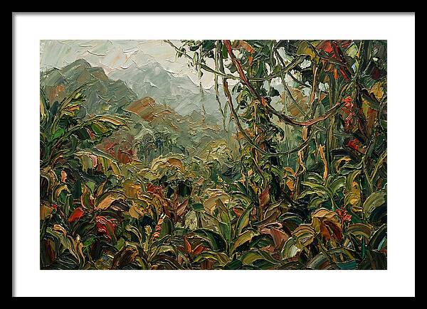 Jungle Landscape In Palette Knife