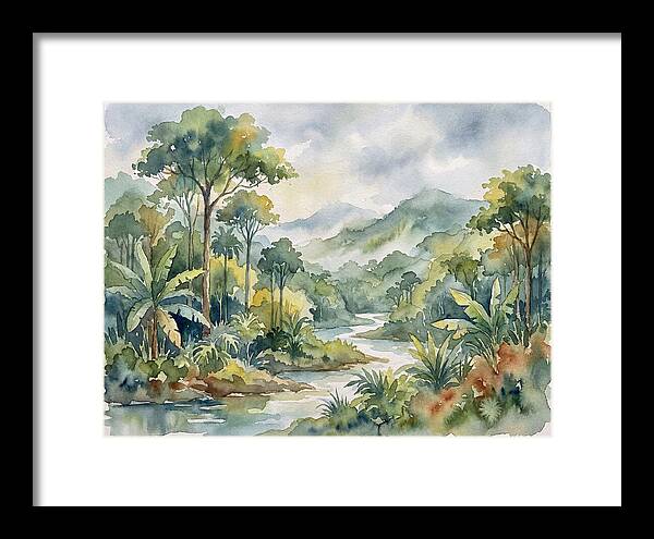 Jungle Serenity In Watercolor