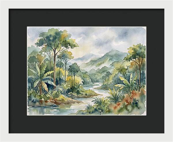 Jungle Serenity In Watercolor