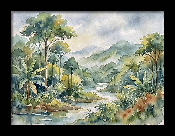 Jungle Serenity In Watercolor
