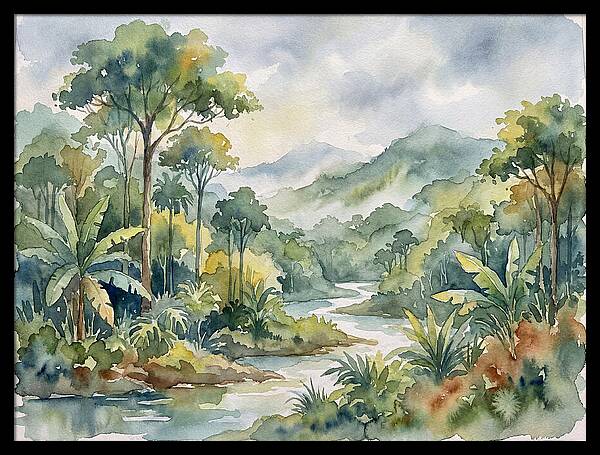 Jungle Serenity In Watercolor