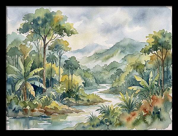 Jungle Serenity In Watercolor