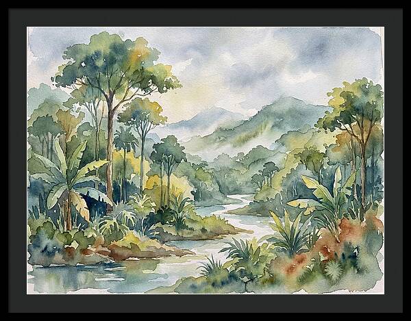 Jungle Serenity In Watercolor