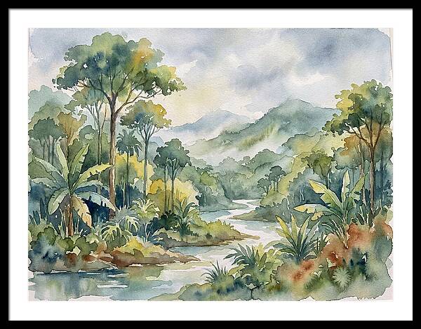 Jungle Serenity In Watercolor