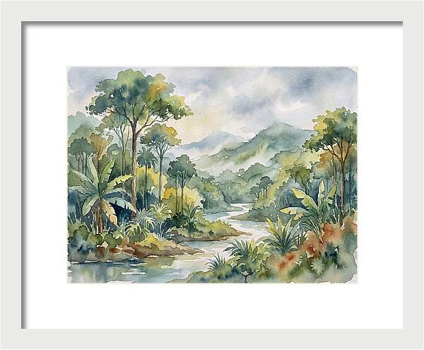 Jungle Serenity In Watercolor