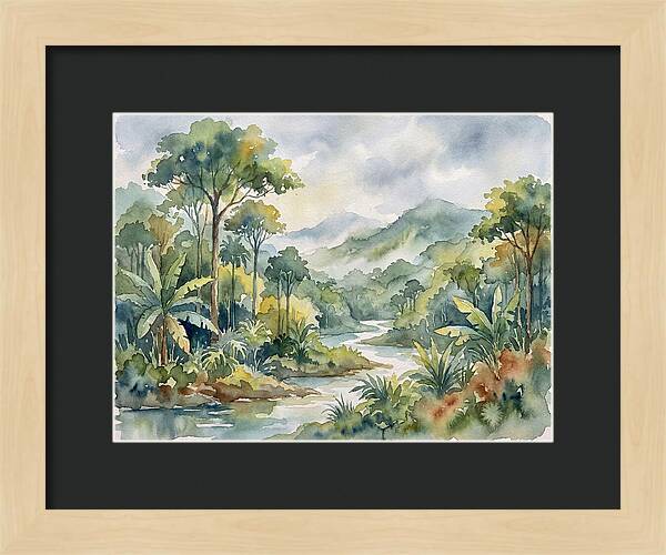 Jungle Serenity In Watercolor