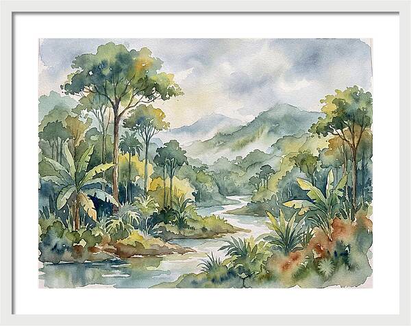 Jungle Serenity In Watercolor