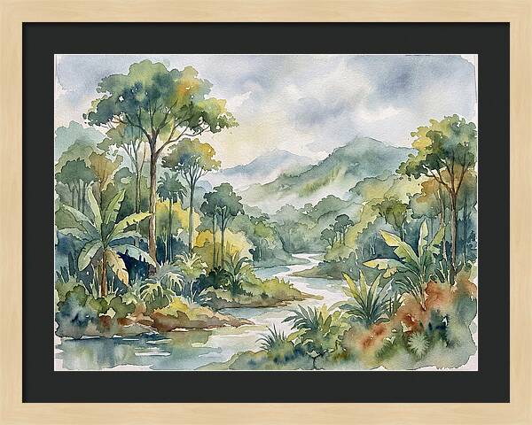 Jungle Serenity In Watercolor