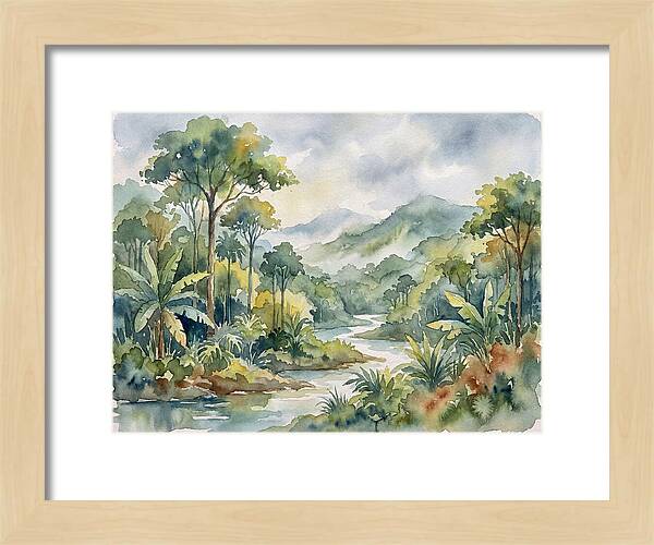 Jungle Serenity In Watercolor