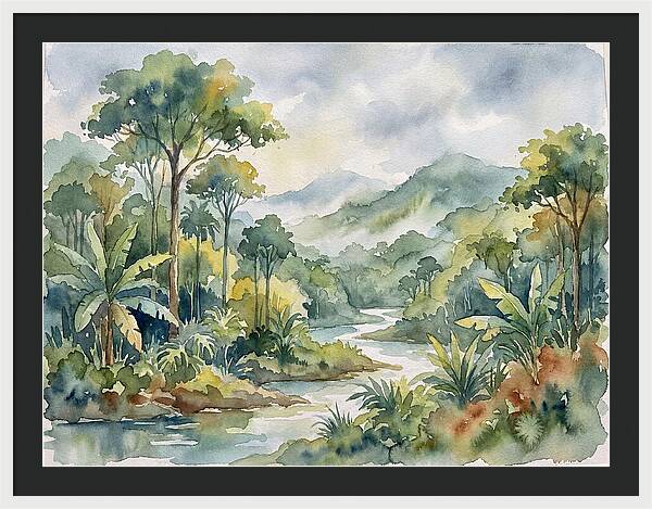 Jungle Serenity In Watercolor