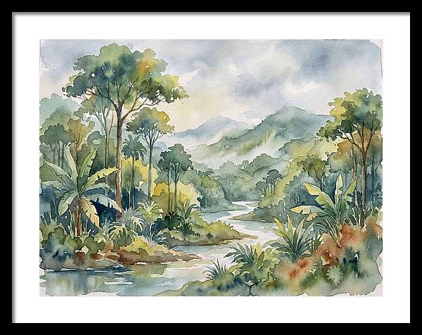 Jungle Serenity In Watercolor