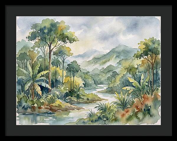 Jungle Serenity In Watercolor