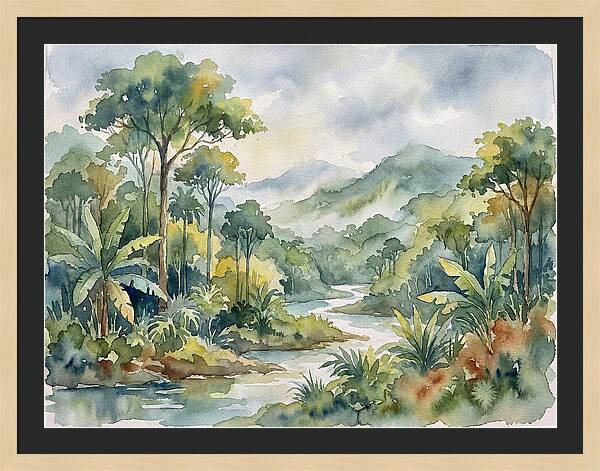 Jungle Serenity In Watercolor