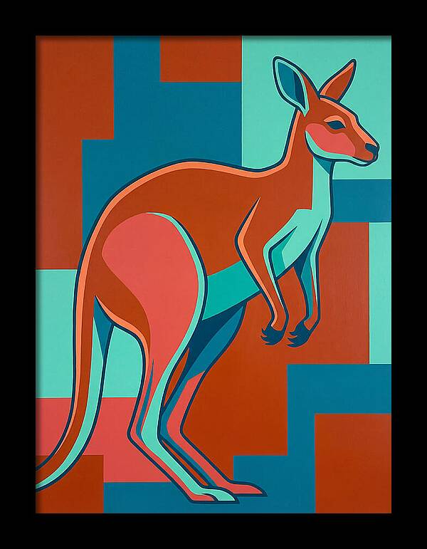 Kangaroo In Bold Colors