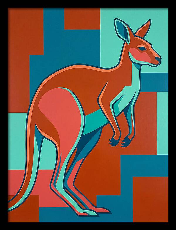 Kangaroo In Bold Colors