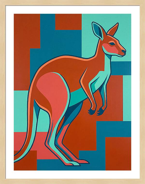 Kangaroo In Bold Colors