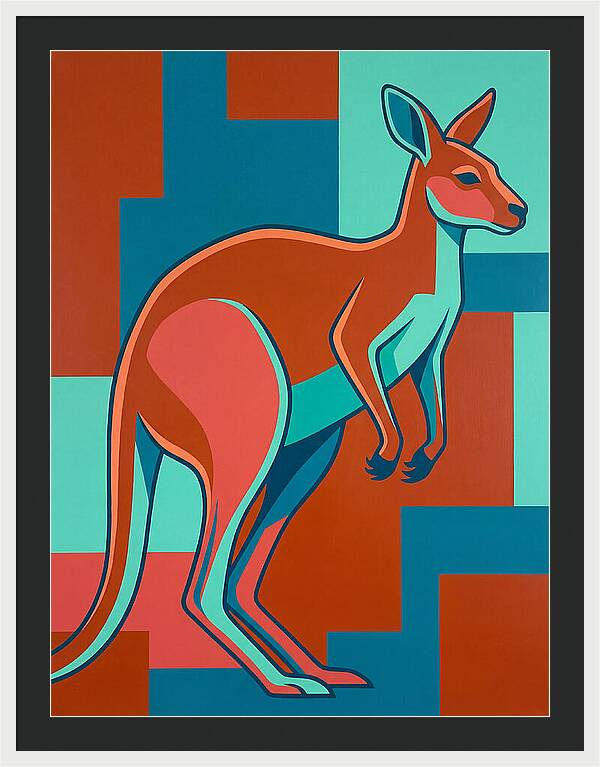 Kangaroo In Bold Colors