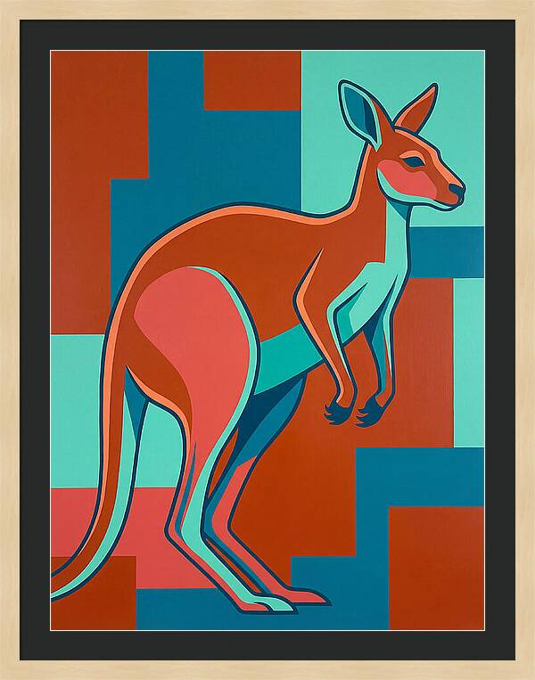 Kangaroo In Bold Colors