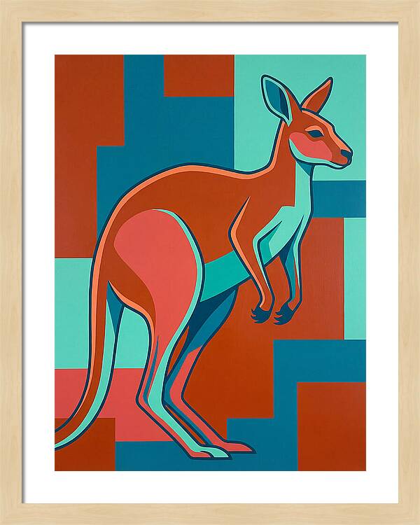 Kangaroo In Bold Colors
