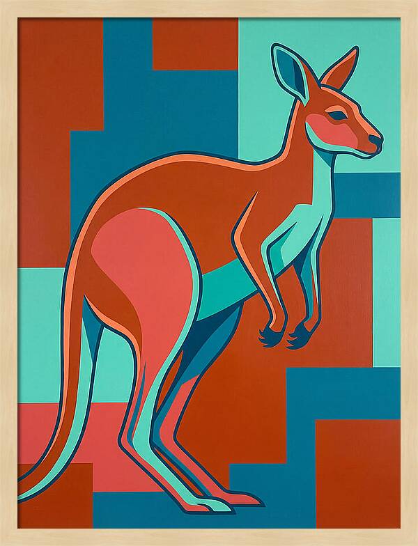 Kangaroo In Bold Colors