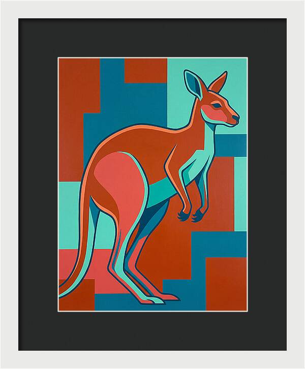 Kangaroo In Bold Colors
