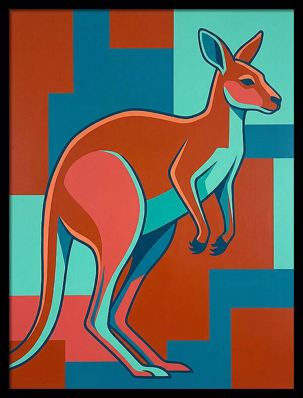 Kangaroo In Bold Colors