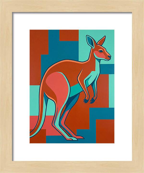 Kangaroo In Bold Colors