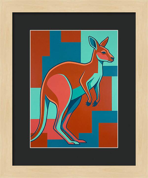 Kangaroo In Bold Colors