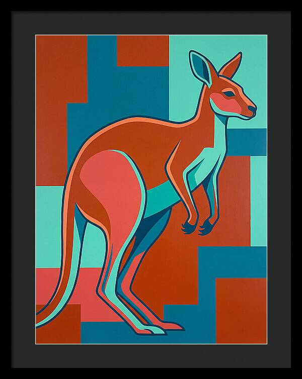 Kangaroo In Bold Colors