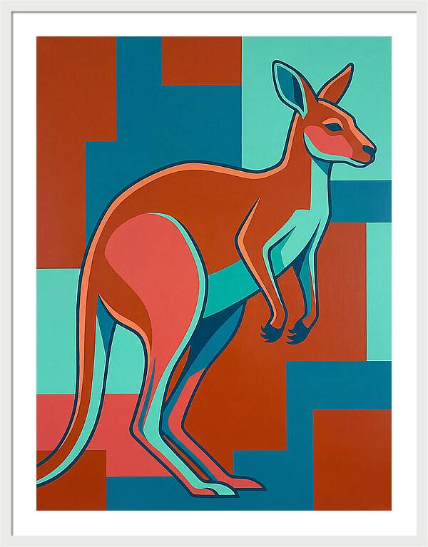 Kangaroo In Bold Colors