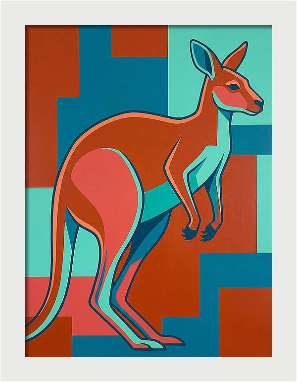 Kangaroo In Bold Colors