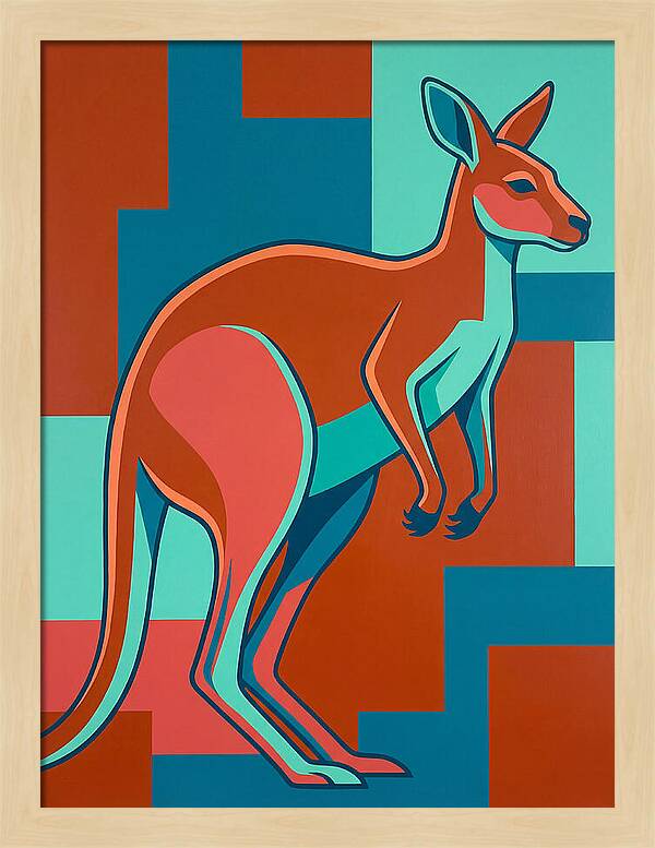 Kangaroo In Bold Colors