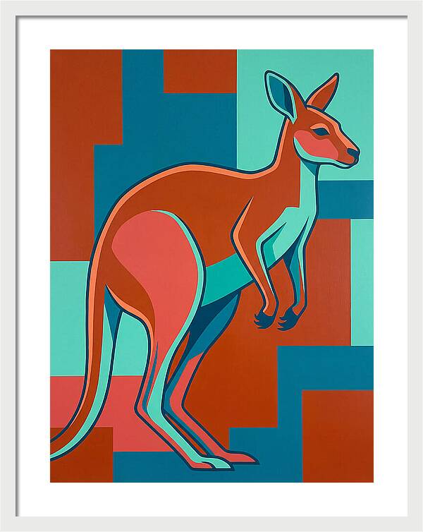 Kangaroo In Bold Colors