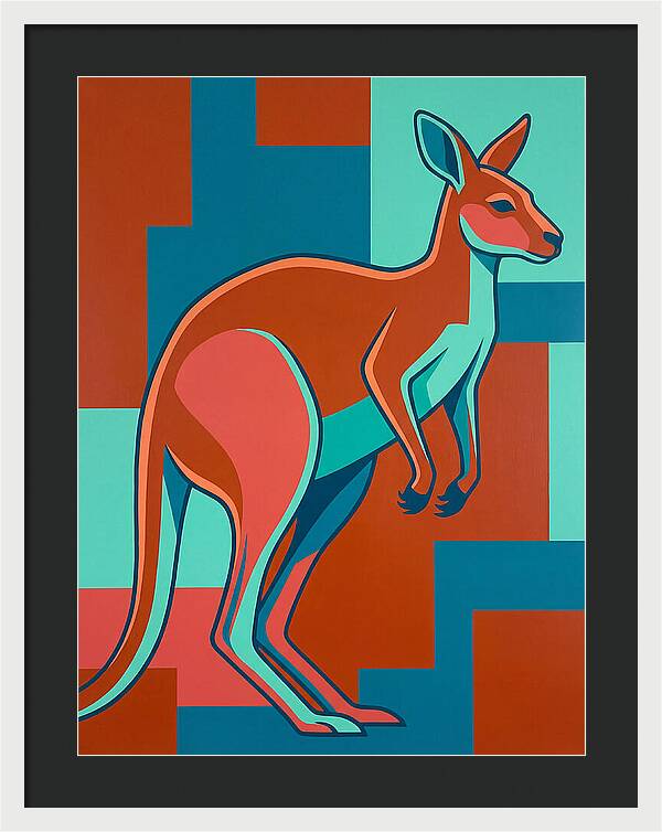 Kangaroo In Bold Colors
