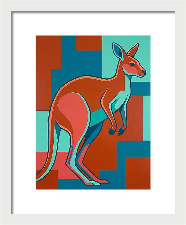 Kangaroo In Bold Colors