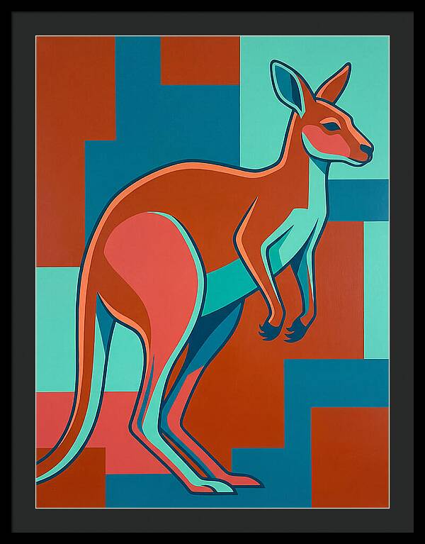 Kangaroo In Bold Colors