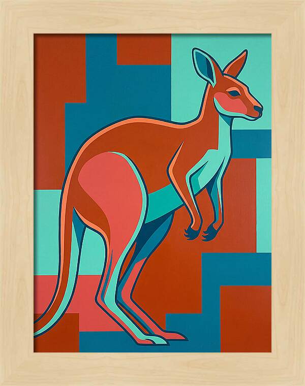 Kangaroo In Bold Colors