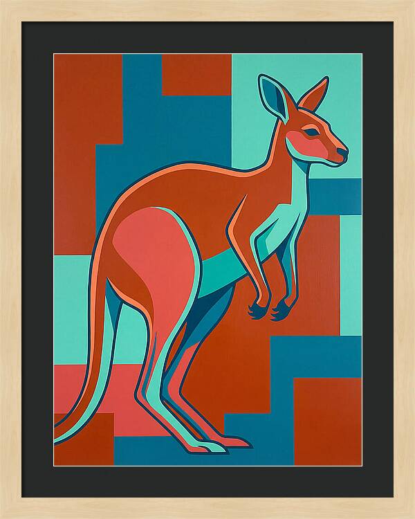 Kangaroo In Bold Colors
