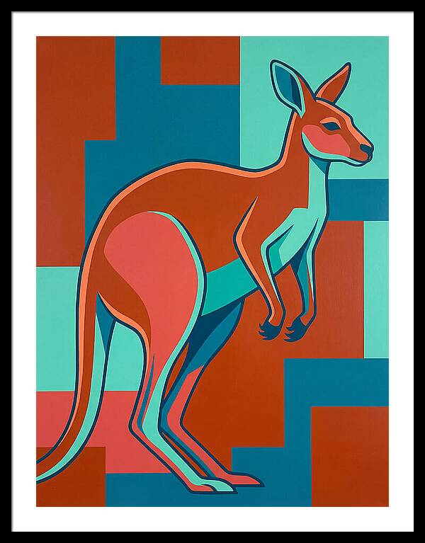 Kangaroo In Bold Colors