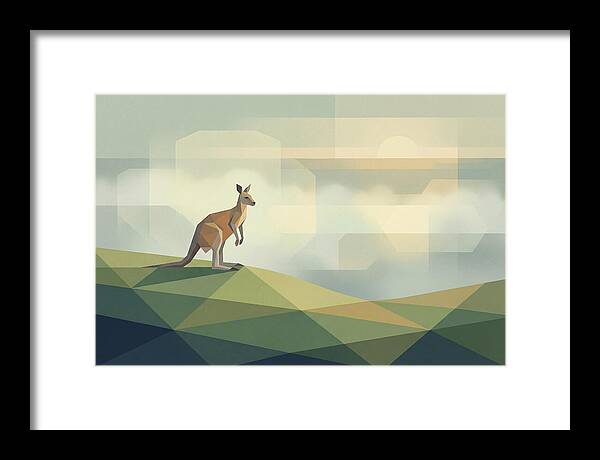 Kangaroo In Morning Mist