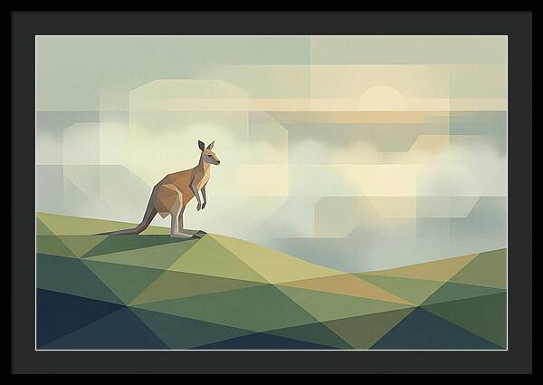 Kangaroo In Morning Mist