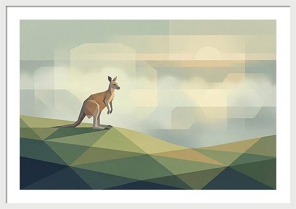 Kangaroo In Morning Mist