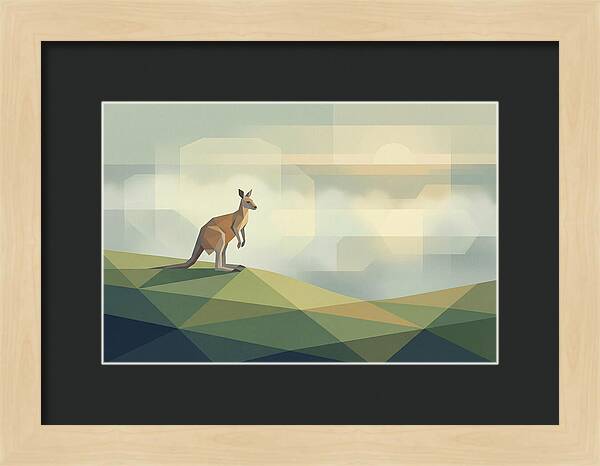 Kangaroo In Morning Mist