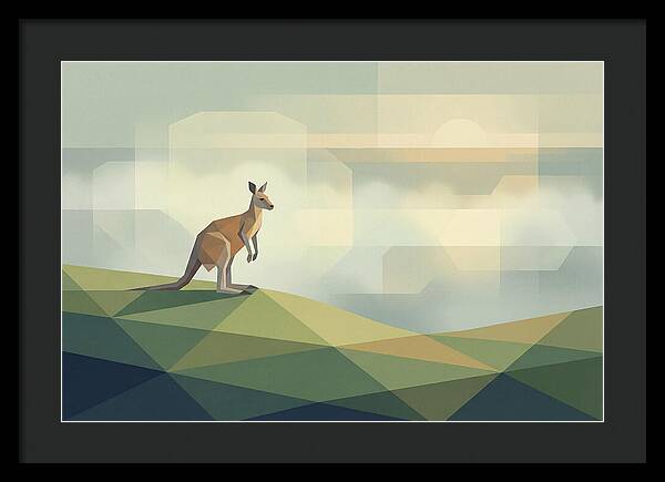 Kangaroo In Morning Mist